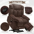 thumbnail image 5 of Large Power Lift Recliner Chair for Elderly, Overstuffed Wide Recliners for Adults, Heavy Duty Recliner Sofa and Safety Motion Reclining Mechanism,300lb Capacity,Coffee, 5 of 6