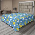 thumbnail image 1 of Retro Flat Sheet, Classic Print of Polka Dots in Various Sizes Energetic Summer Vibes, Soft Comfortable Top Sheet Decorative Bedding 1 Piece, 6 Sizes, Mustard White, by Ambesonne, 1 of 1