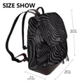 thumbnail image 2 of Sikiie Abstract Black And White Waves Women Genuine Leather Backpack Fashion Rucksack Daypack Leather Casual Travel Backpacks for Women, 2 of 4