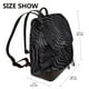 thumbnail image 2 of Balery Abstract Black And White Waves Mochila de Cuero para Mujeres, Gran Capacidad, Bolsa de Viaje Multifuncional, Mochila de Cuero y Bolsa de Hombro para Mujeres, 2 of 4