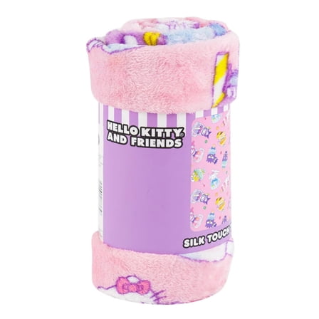 Hello Kitty Soft and Friends Silky Fleece Throw 40"x50" Kids Blanket "Cool Treat"