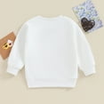 thumbnail image 3 of Bagilaanoe Toddler Baby Girl Casual Sweatshirt Long Sleeve Letter Print Pullover 3M 6M 12M 18M 24M 3T Kids Fall Loose Tee Tops, 3 of 7