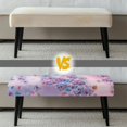 thumbnail image 5 of Jiueut Butterfly Hydrangea Print Dining Bench Slipcover, Breathable Bench Seat Protector Cover with Elastic Band Dustproof Rectangle Seat Cushion Long Chair Cover for Home Hotel, 5 of 7