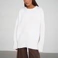 thumbnail image 2 of Timegrad Sweaters for Women Oversized Long Sleeve Pullover Tops Loose Comfy Crewneck Blouses Fall Winter, 2 of 9