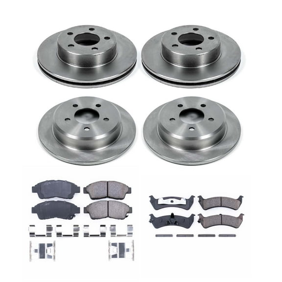 Ultimate Brakes Front and Rear Semi-Metallic Brake Pad and Rotor Kit with Hardware WM81524