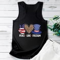 thumbnail image 4 of Midsumdr Summer Tops for Women 2025 Independence Day Casual Sleeveless Round Neck Tank Tops American Flag Printed 4th of July Breathable Cool Tops Versatile Tank Tops, 4 of 4