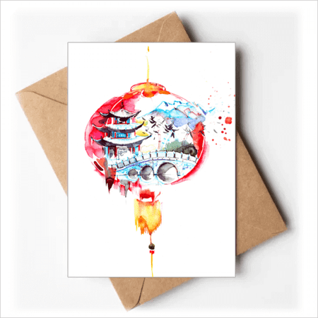 china chinese bridge drawing Greeting Cards You are Invited Invitations