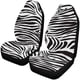 thumbnail image 1 of Juego de 2 fundas para asientos de automóvil ABPHQTO Zebra negro blanco universal, 1 of 3