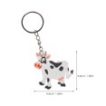 thumbnail image 2 of WORGEOUS 12 Uds llavero de vaca llaveros de animales llavero de dibujos animados lindo llavero colgantes de vaca, 2 of 8