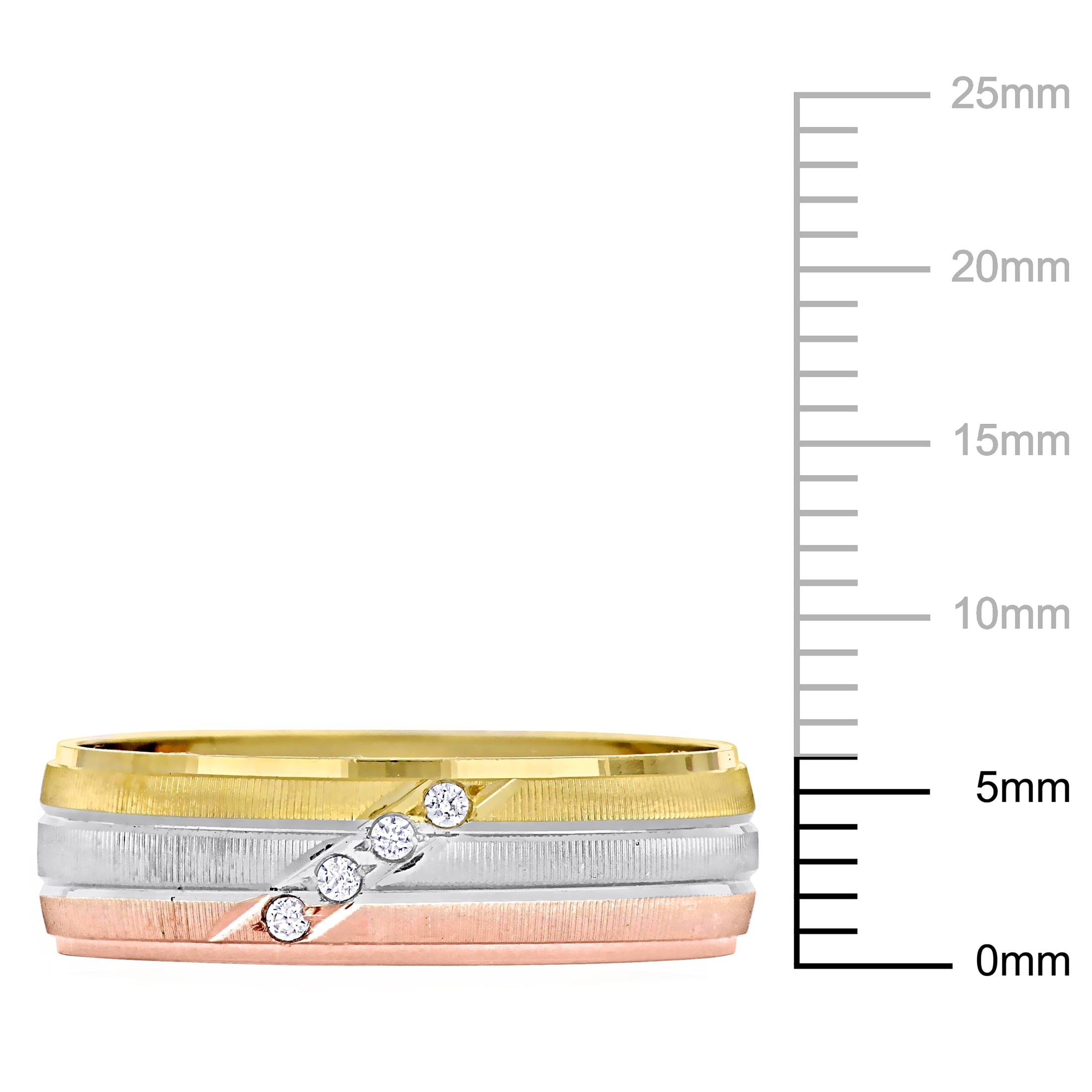 Everly Men's Cubic Zirconia 10k Wedding Ring