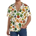 thumbnail image 3 of Fotbe Lemon Fruits Vegetables print Short Sleeve Button Down Shirts for Men Casual Summer Beach Wrinkle Free Shirt-XX-Large, 3 of 7