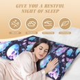 Body Pillow Cover flower Skull in starry sky Soft Body Pillow