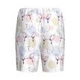 thumbnail image 4 of Picia Hand Drawn Rabbit Pajama Shorts for Men, Men's Pajama Bottoms, Sleepwear,Short Pajama Pants-Small, 4 of 9