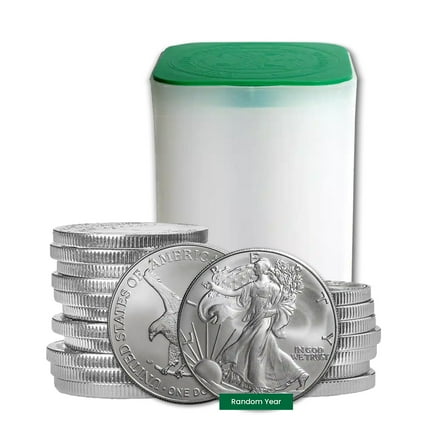 1 oz Silver Eagle Coin BU - Random Year - Tube of 20