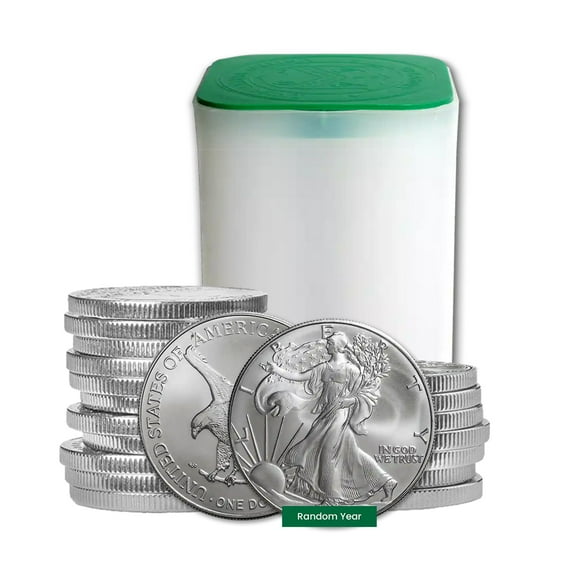 1 oz Silver Eagle Coin BU - Random Year - Tube of 20