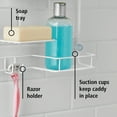 thumbnail image 6 of Mainstays Basic Hanging Shower Caddy with 2 Shelves and Soap Tray, White, 6 of 6