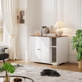 thumbnail image 4 of AKDSteel Modern Cat Litter Enclosure For Litter Robot 3 And 4, Hidden Furniture Design With Built-In Power Outlet, Scratch Pad, And Dog-Proof Barrier, 4 of 7