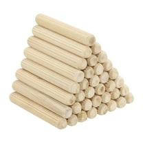 5/16" x 2-1/5" Wood Dowel Pins Fluted Wooden Dowels for Furniture Projects, 60 Pack
