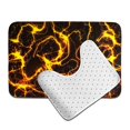thumbnail image 6 of Honeii Orange Lightning Pattern Bathroom Anti-Skid Pad Bathroom Mat Vintage Seamless Pattern Not-Slip Toilet Rug Set, 6 of 6
