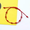 thumbnail image 5 of K-KED 7 Knots Good Luck Red Bracelets Kabbalah Amulet Thread String Anklet Unisex Gift-4 PCS, 5 of 9