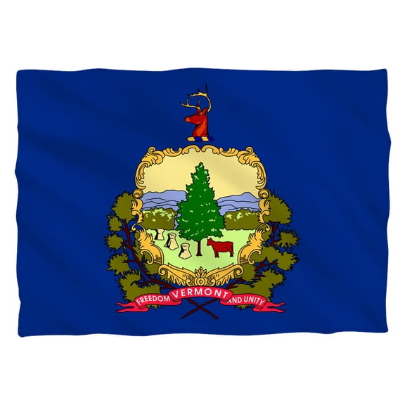 Vermont Flag (Front Back Print) Pillow Case