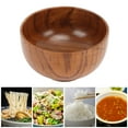 thumbnail image 1 of Soup Bowl, Wood Bowl Unique Pattern Round Stable  for Salad, 1 of 8