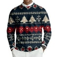thumbnail image 2 of Homeyce Mens Ugly Christmas Sweater Crewneck Ribbed Soft Knitted Sweaters Colorful and Funny Casual Loose Fit Ugly Funny Pullover Long Sleeve Christmas Pattern Xmas Pullover Tops,Blue 4XL, 2 of 6