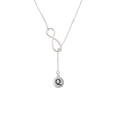 thumbnail image 2 of Delight Jewelry Silvertone Capital Letter - Q - Pebble Disc - Silver tone Elegant Infinity Lariat Necklace, 2 of 4
