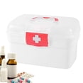 thumbnail image 1 of Botiquines de primeros auxilios, caja médica, estuche de primeros auxilios, caja de medicinas a prueba de polvo, caja de almacenamiento de emergencia, 1 of 8