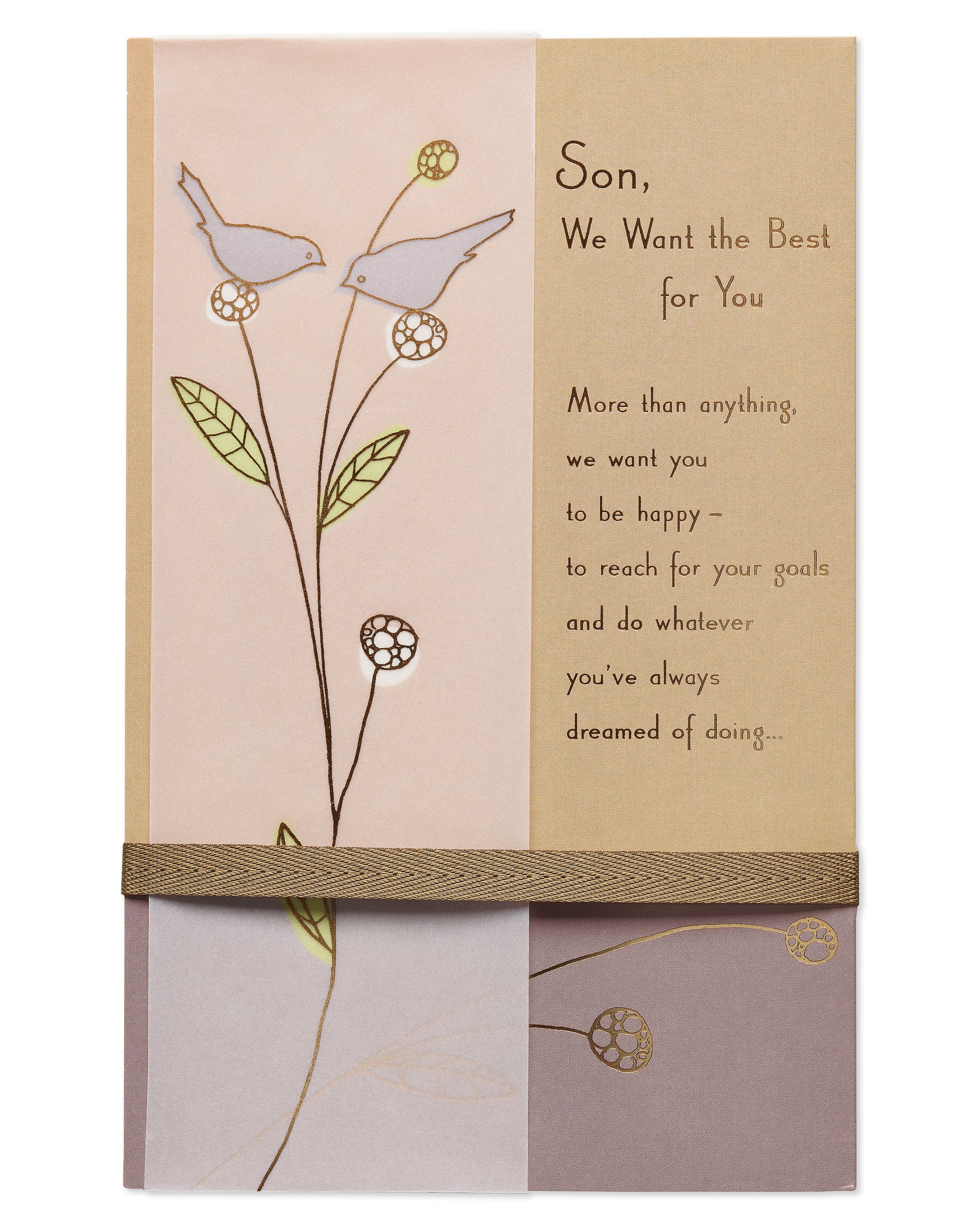 American Greetings Birds Birthday Card for Son with Foil - Walmart.com