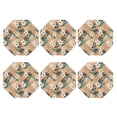 thumbnail image 2 of Gaeub Tropical Leaves Flower Print 6 Pcs Leather Coasters for Drinks ,Drink Coasters Sets,Drink Table Cup Coasters for Living Room Kitchen Coffee Decor,Octagon, 2 of 7