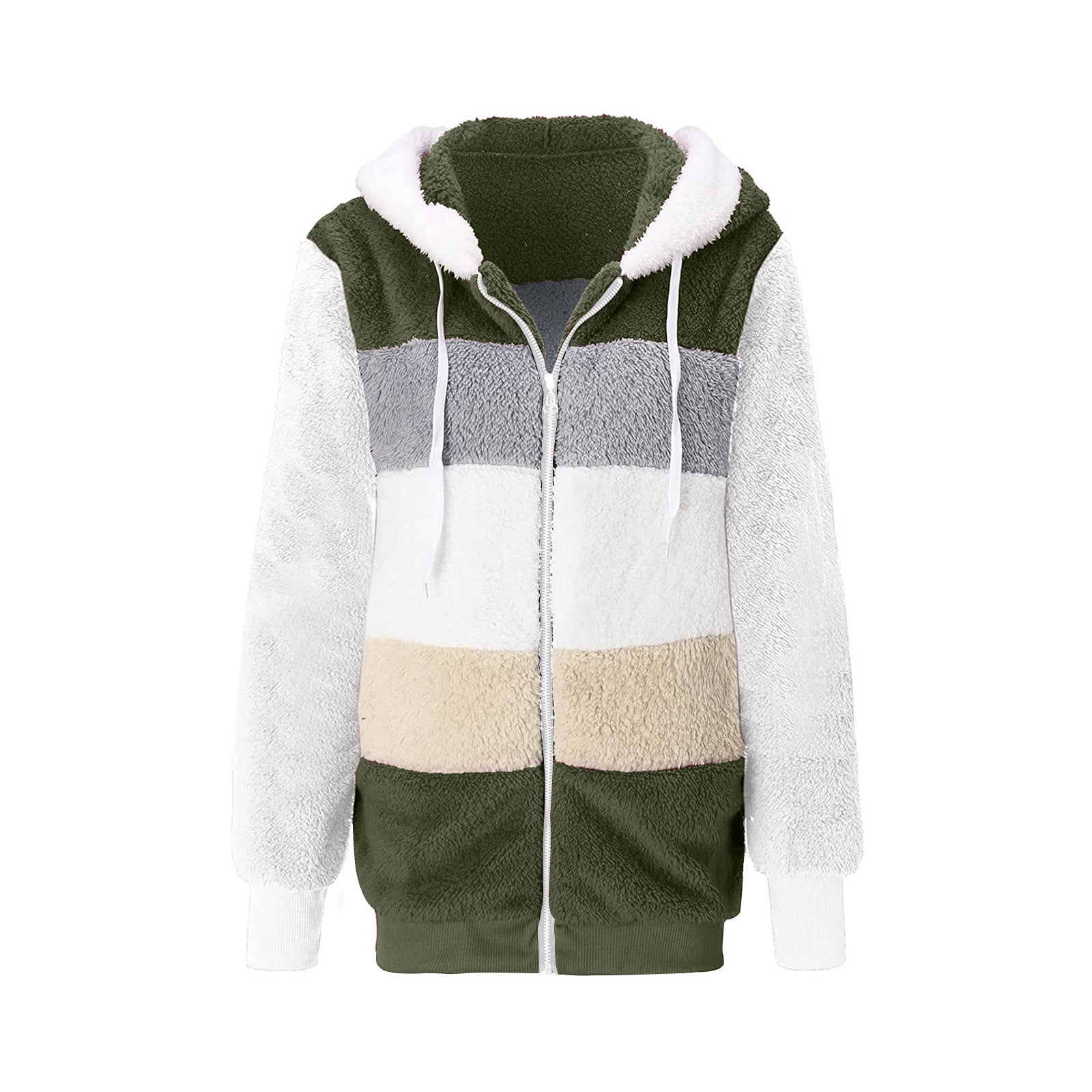 Tbopshirt Winter Coats for Women,Womens Coats,Fashion Women's Zipper V-Neck Pullover Tops Long Sleeve Hooded Blouse Sweatshirt,Zipper Coat Hoodie Jackets