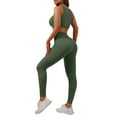 thumbnail image 6 of ONLYSHE Women Workout Set Seamless 2 Pieces Sleeveless Tank Tops Outfits Casual Sports Sweatsuit Bodycon Shorts And Bra Activewear Tracksuits, 6 of 8