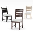 thumbnail image 5 of COLAMY Farmhouse Wood Dining Chairs Set of 6, Rustic Ladder Back Kitchen Side Chair with Upholstered Seat, Natural Wood, 5 of 12