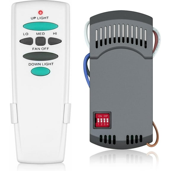 Universal Replacement Ceiling Fan Remote Control Kit with Up/Down Light,3-speed Dimmable ,Replacement for Hampton Bay Fans for UC7078T L3H2010FANHD Fan-HD Fan-HD6, White