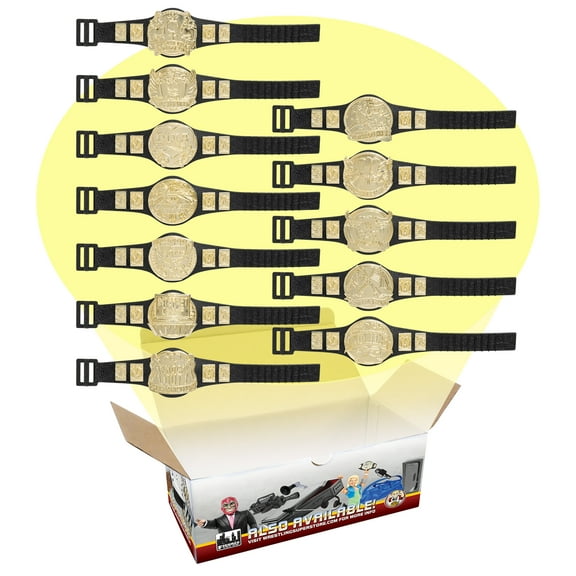 Set of 12 Wrestling Action Figure Championship Belts for WWE & AEW Wrestling Action Figures [Series 2]