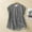 Blouse-Black, variant on Gamivast Linen Shirts for Women Short Sleeve Stripe Loose Fitted Stand Collar Casual Blouses Beach Vacation Solid Color Going out Tops Summer outfits