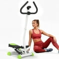 thumbnail image 1 of Soozier Twist Stepper Step Machine w/ LCD Monitor, White & Green, 1 of 10