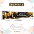 thumbnail image 2 of Golden Silver Design Retirement Banner Sparkling Stars Happy Retirement Display Champagne Glass Elements Elegant Farewell Backdrop for Retirement Party Farewell Celebration Office Retirement, 2 of 9