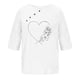 thumbnail image 4 of Blusas de Manga Corta para las Mujeres Impreso Cuello Redondo Camiseta, Top de Algodón de Imitación Casual para el Hogar Y Diario, 4 of 4