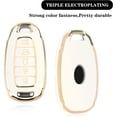 thumbnail image 3 of Key Fob Cover Compatible with Hyundai Palisade Elantra Keychain Case Holder Protector,White, 3 of 6