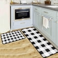 thumbnail image 4 of Buffalo Plaid Kitchen Rugs and Mats Non-Slip, Washable, Absorbent Stain Resistant,Durable and Easy to Clean,Anti Fatigue for Kitchen, Sink, Office, Laundry, 17"x47"+17"x30", 4 of 6