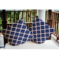 thumbnail image 3 of Simply Daisy 20" x 20" Geo Craze Indoor/Outdoor Polyester Throw Pillow, Autumn Blue, 3 of 3