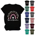 thumbnail image 4 of Baqcunre Graphic Tees Women See The Able Not The Label T Shirt Cute Rainbow Graphic Tees Casual Short Sleeve Shirt Funny Teacher Gift Shirts Womens T Shirts Workout Tops For Women Black XL, 4 of 4