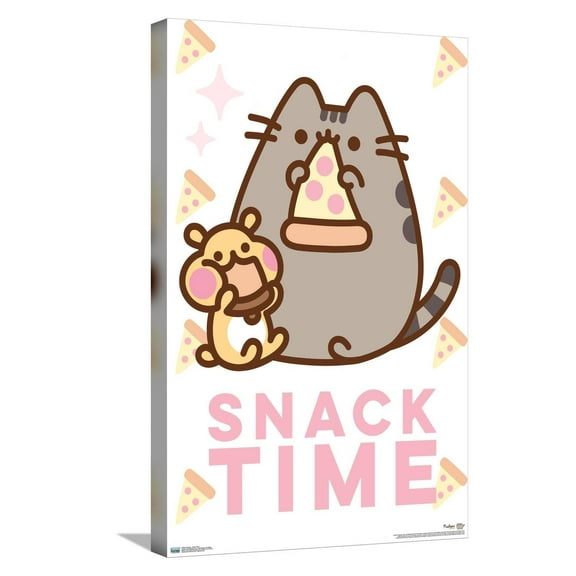 Pusheen - Snack Time Canvas Wall Poster, 14.725" x 22.375"