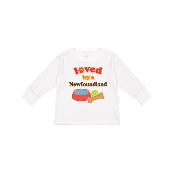 Inktastic Newfoundland dog lover Boys or Girls Long Sleeve Toddler T-Shirt
