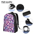 thumbnail image 5 of Fotbe cartoon rainbow Skull Travel Laptop Backpack, Business Slim Sturdy Laptops Backpack, Water Resistant College School Computer Bag Gift for Men & Women Fits 15.6 Inch Notebook, 5 of 8
