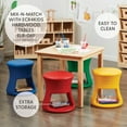 thumbnail image 4 of ECR4Kids Lil' Sprout Stool for Kids and Adults - Flexible Indoor/Outdoor Plastic Stool or Side Table with Storage - 15", Blue, 4 of 8
