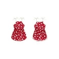 thumbnail image 3 of Aojekbee Kid Girls Jumpsuit, Tie-up Spaghetti Straps Stars Print Romper 4th of July Clothes, 3 of 10