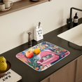 thumbnail image 5 of Yayeee Dish Drying Mat for Kitchen Counter 18" x 24" Microfiber Super Absorbent Coffee Decorative Pad, Art Cat, 5 of 9